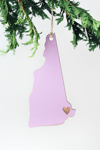 New Hampshire Heart Ornament