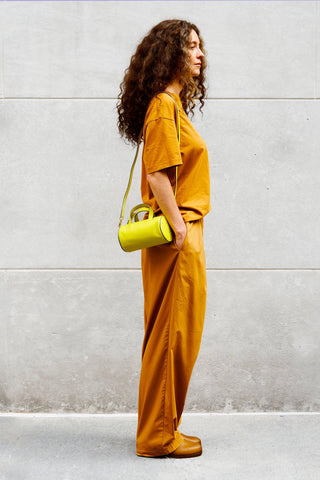 Mini Italian Leather Barrel Bag