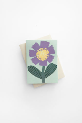 Little Purple Flower Mini Greeting Card