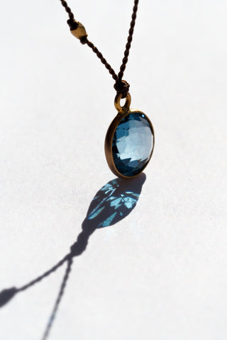 Deep End London Blue Topaz Necklace