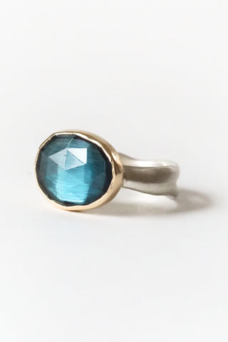London Blue Topaz Sea Kelp Ring