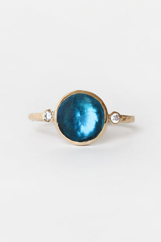 London Blue Topaz + Diamond Ring