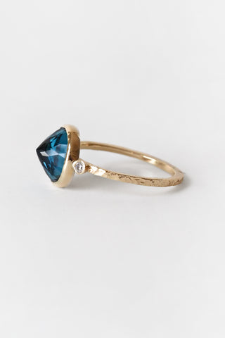 London Blue Topaz + Diamond Ring
