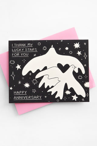 Love Doves Anniversary Greeting Card