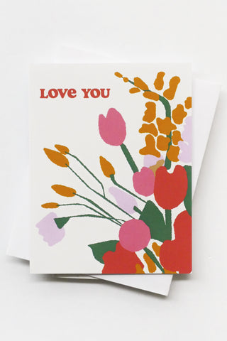 Love You Bouquet Greeting Card