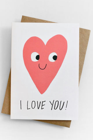 Love You Heart Greeting Card