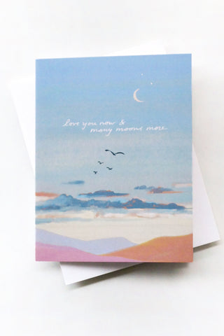 Love You Many Moons Greeting Card