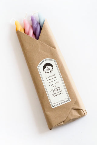 Magic Hour Beeswax Spiral Tapers