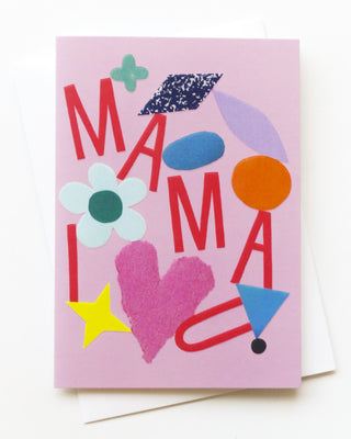 Mama I Love You Embossed Greeting Card