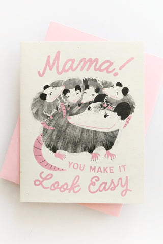 Mama Possum Mother's Day Greeting Card