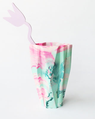 Marbled Deco Jesmonite Vase