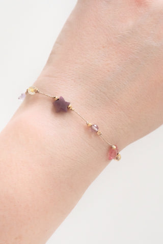 Martha Three Hearts Fine Stone Bracelet