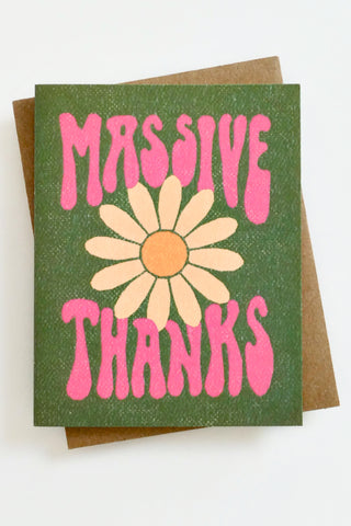 Massive Thanks Greeting Card