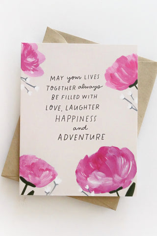 May Your Lives Wedding Greeting Card