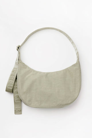 Medium Nylon Crescent Bag - Celadon
