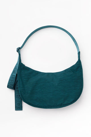 Medium Nylon Crescent Bag - Deep Sea