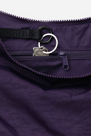 Medium Nylon Crescent Bag - Fig