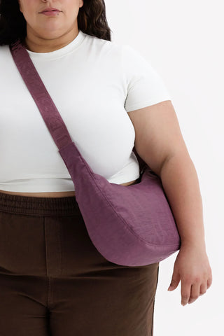 Medium Wild Plum Crescent Bag