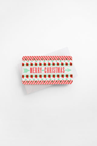 Merry Christmas Arrow Enclosure Greeting Card