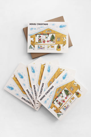 Merry Christmas Holiday Greeting Card Box