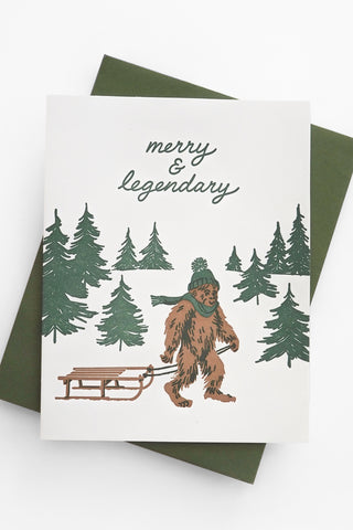 Merry Sasquatch Christmas Greeting Card