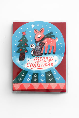 Merry Snow Globe Greeting Card Set