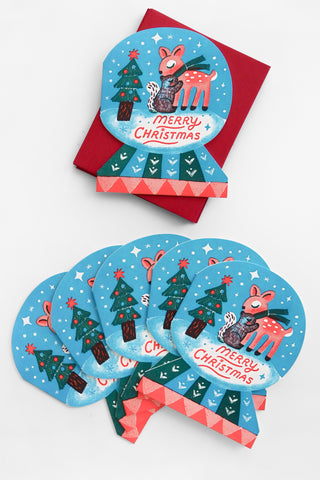 Merry Snow Globe Greeting Card Set