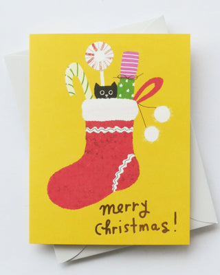 Merry Stocking Greeting Card