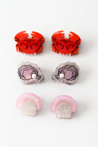 Micro Seafood Hair Claw Clip Set