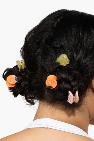 Micro Sunshine Citrus Hair Claw Clip Set