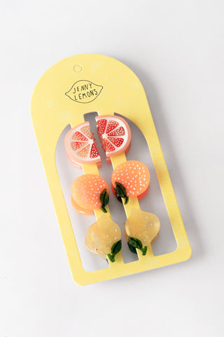 Micro Sunshine Citrus Hair Claw Clip Set