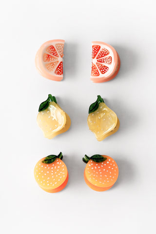 Micro Sunshine Citrus Hair Claw Clip Set