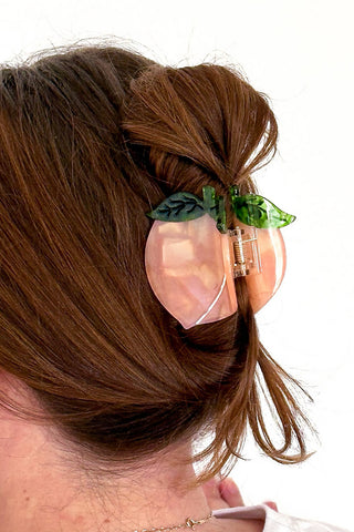 Midi Peach Hair Claw Clip