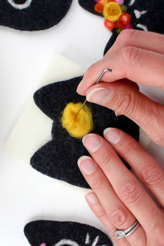 Mini Black Cats Felting Kit