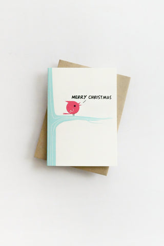 Mini Cardinal Christmas Greeting Card