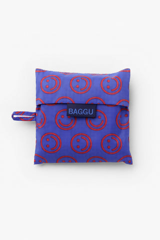 Mini Cobalt Happy Standard Baggu Tote
