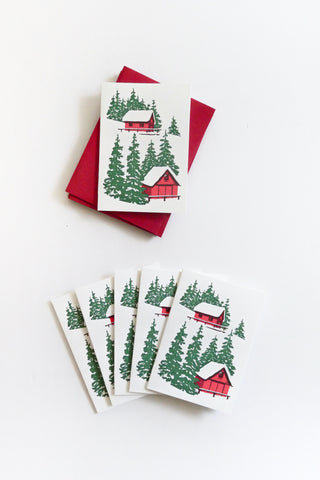 Mini Hillside Cabins Greeting Card Box
