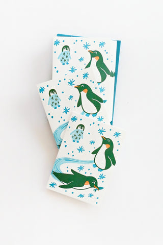 Mini Playful Penguins Greeting Card Box