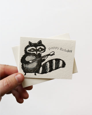 Mini Raccoon Birthday Greeting Card