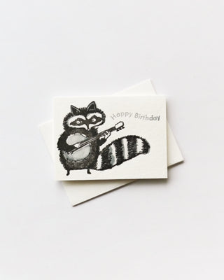 Mini Raccoon Birthday Greeting Card