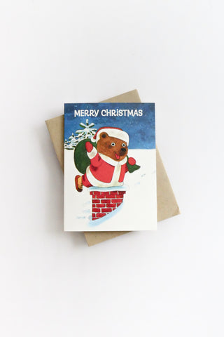 Mini Santa Claws Greeting Card