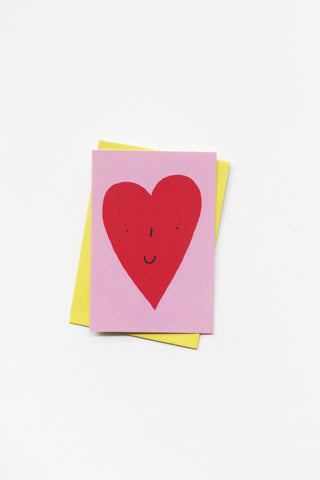 Mini Smiley Heart Greeting Card