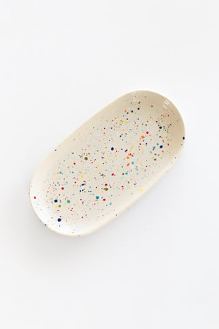 Mini White Confetti Tray
