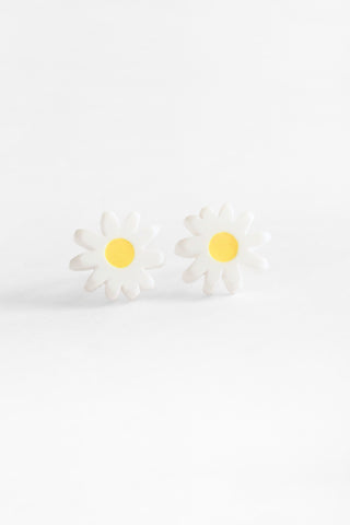 Mini Yellow + White Daisy Studs