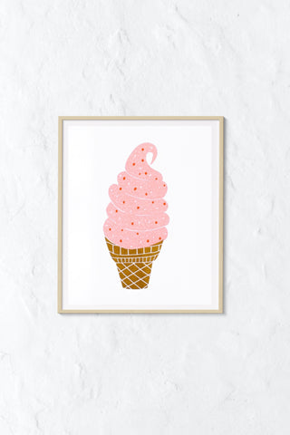 Soft Serve Mini Risograph Print