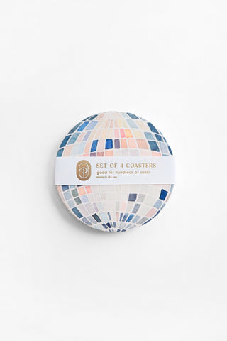 Mirror Ball Reusable Coaster Set