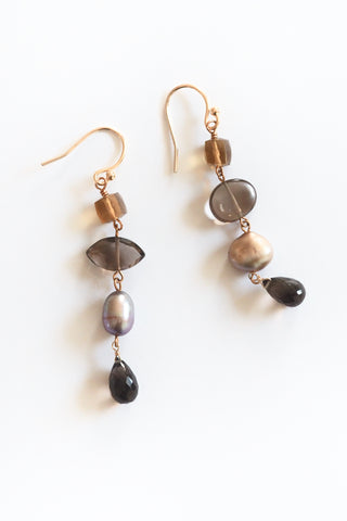 Semi-Precious Mismatched Earrings