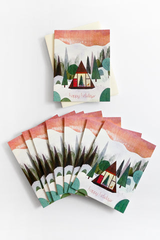 Modern Cabin Greeting Card Box