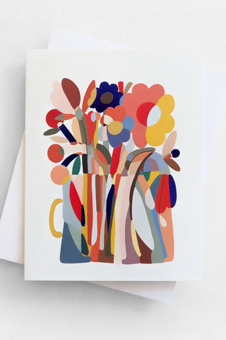Modern Flowers Greeting Card