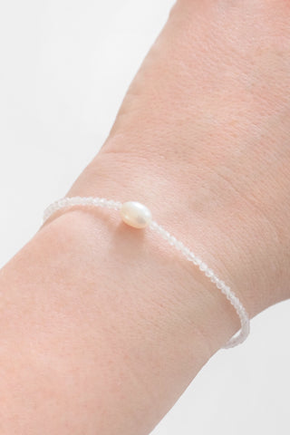 Moonstone + Pearl Bracelet